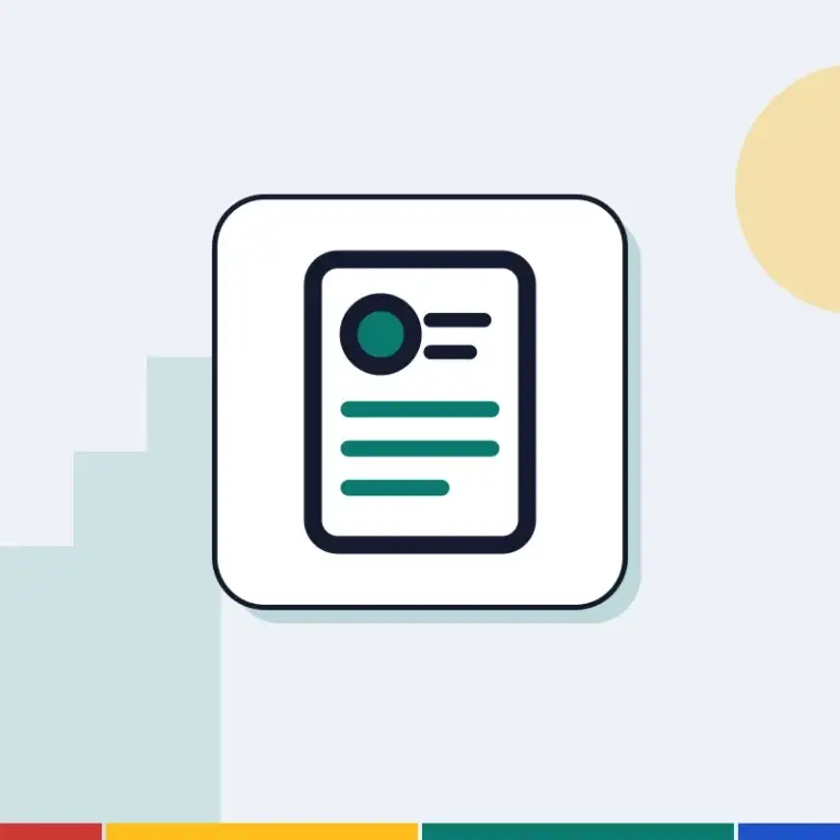 Illustration: a CV page with a profile photo