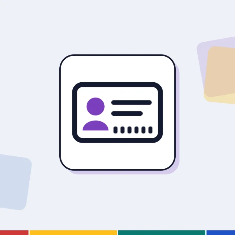Illustration: an identity card with a personal code