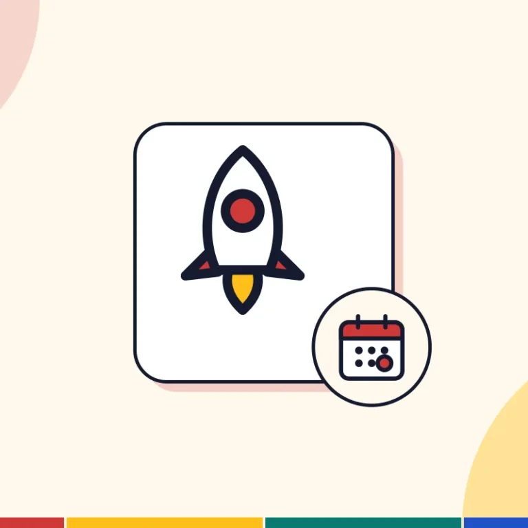 Illustration: a rocket and a calendar, for upcoming changes to founder permits
