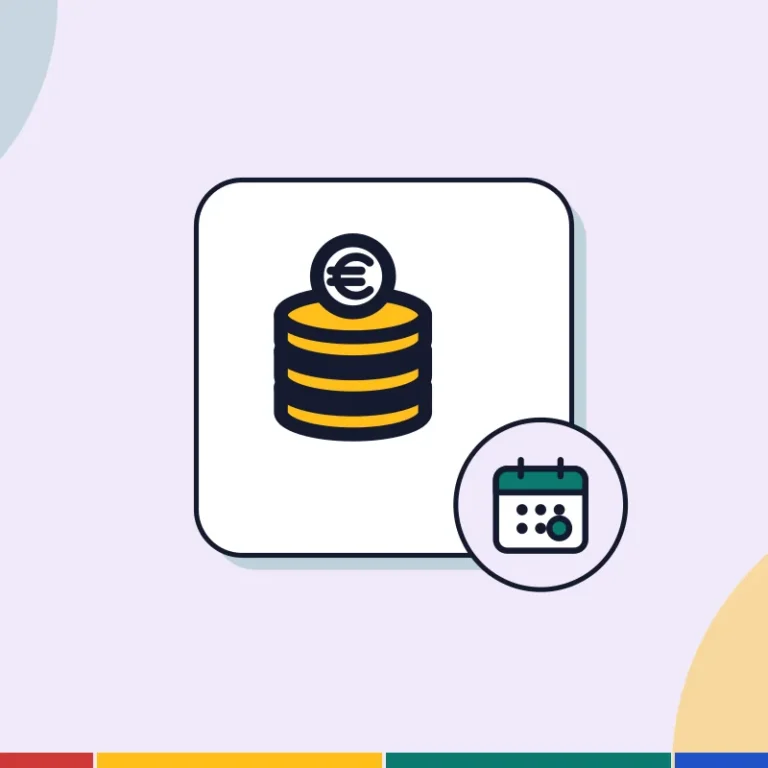 Illustration: coins and a calendar, for benefit amounts in 2027