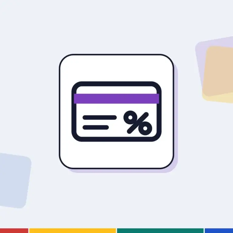 Illustration: a tax card with a percent sign