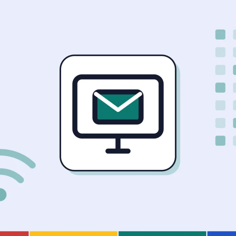 Illustration: a screen with a message, for online public services