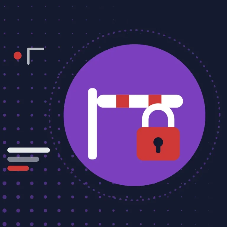 Illustration: a barrier and a padlock, for detention and refusal of entry rules