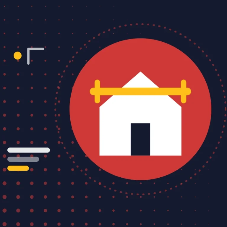 Illustration: a house under a limit bar, for housing cost limits
